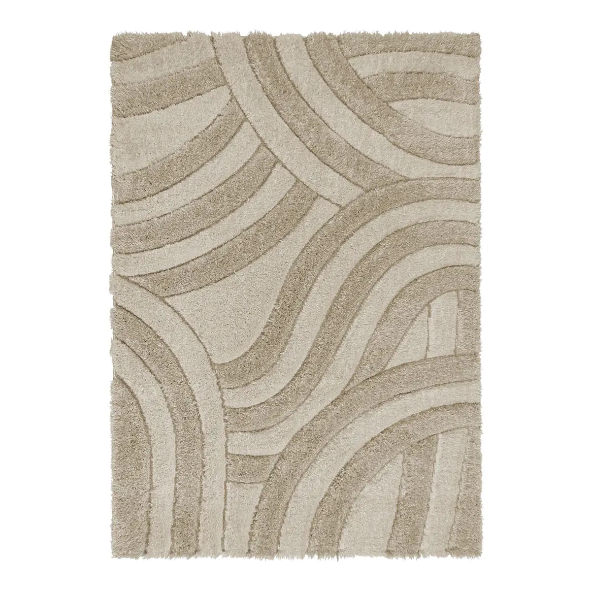 Hochflorteppich Velvet Carved | Beige