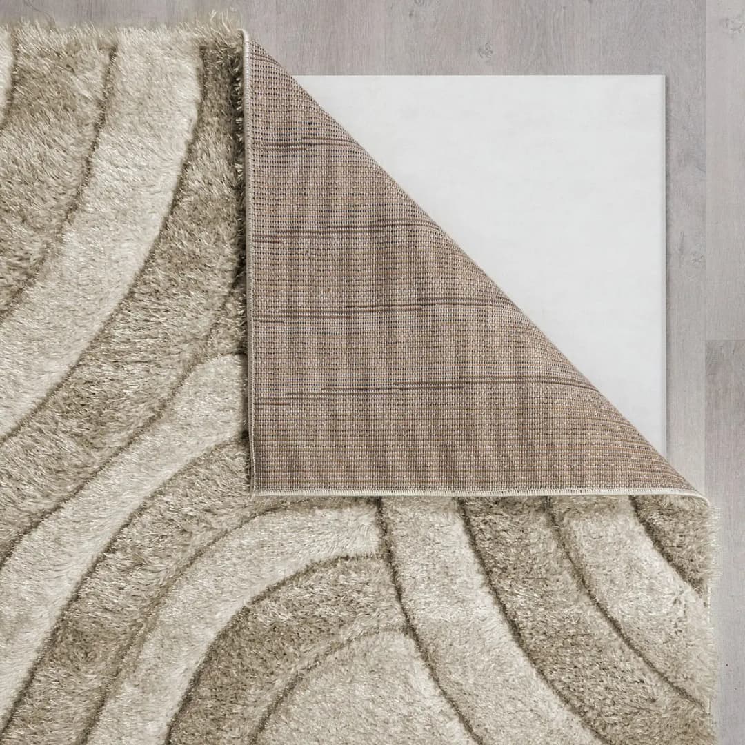 Hochflorteppich Velvet Carved | Beige