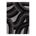 Hochflorteppich Velvet Carved | Schwarz
