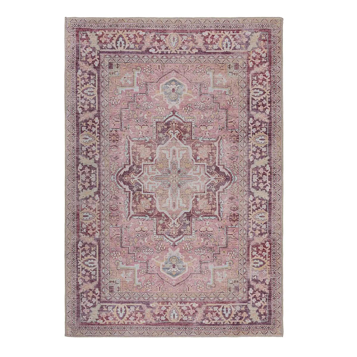 Kurzflorteppich Windsor Traditional | Rosa