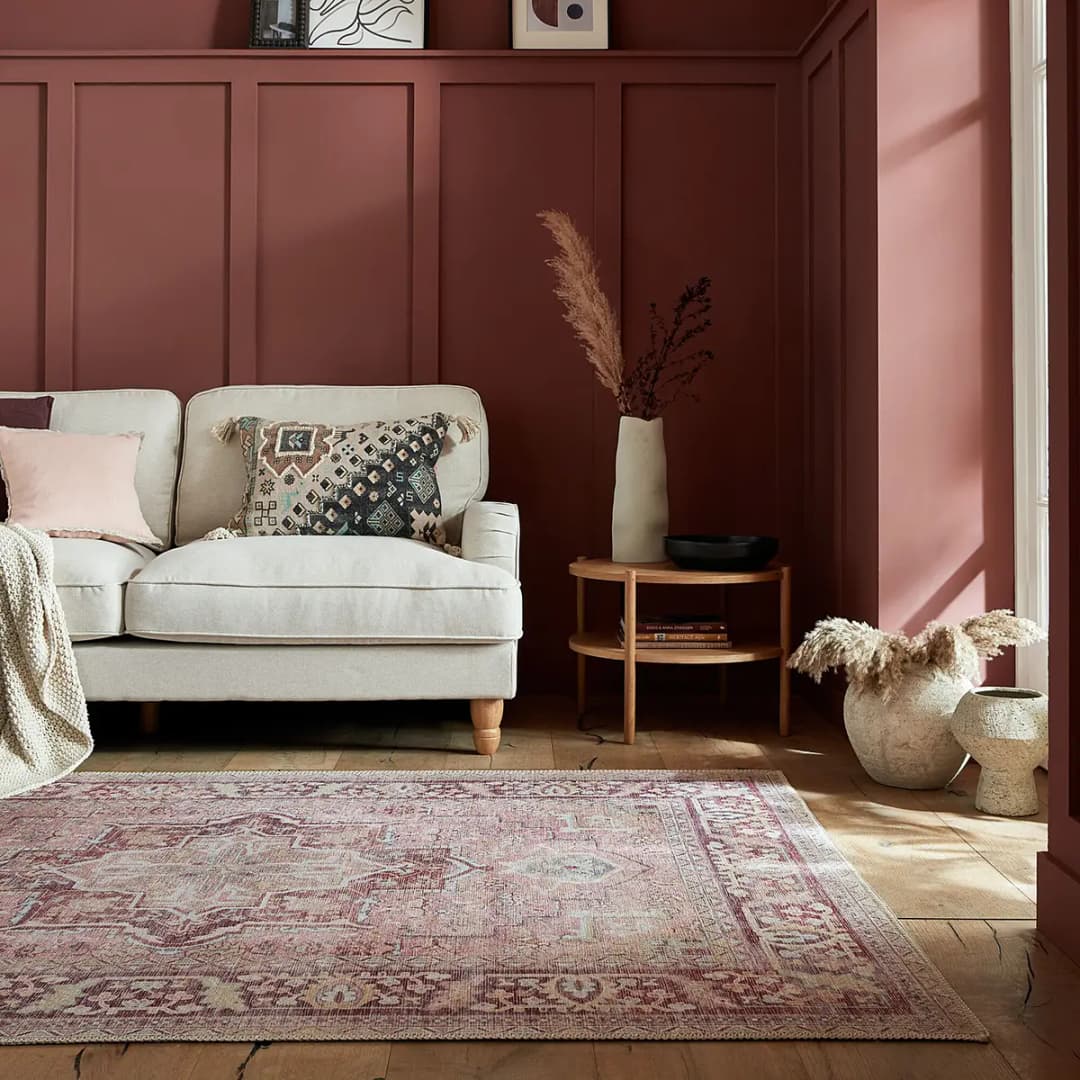 Kurzflorteppich Windsor Traditional | Rosa