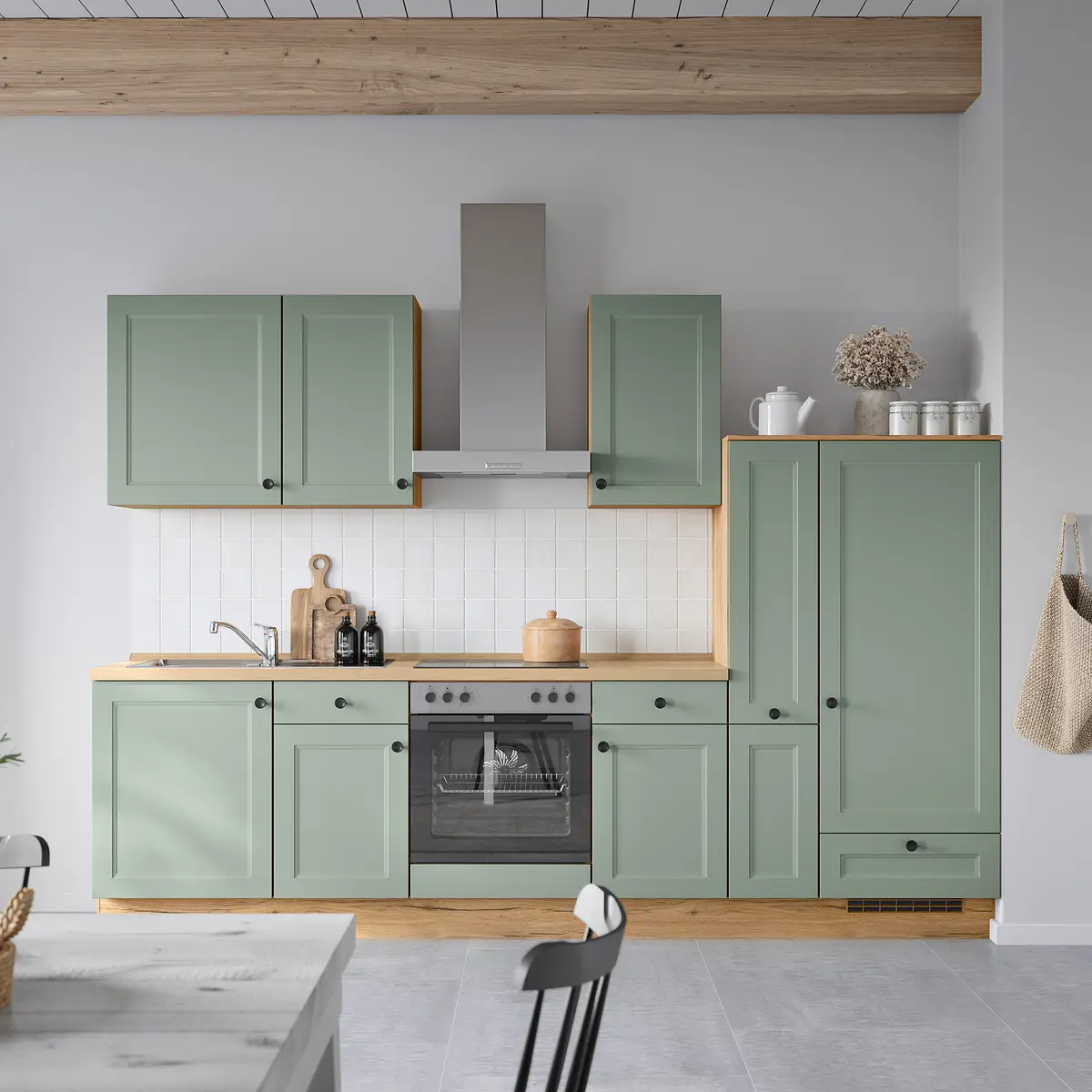 Unterschrank Cascada mit Tür 45cm Türanschlag rechts | Grün