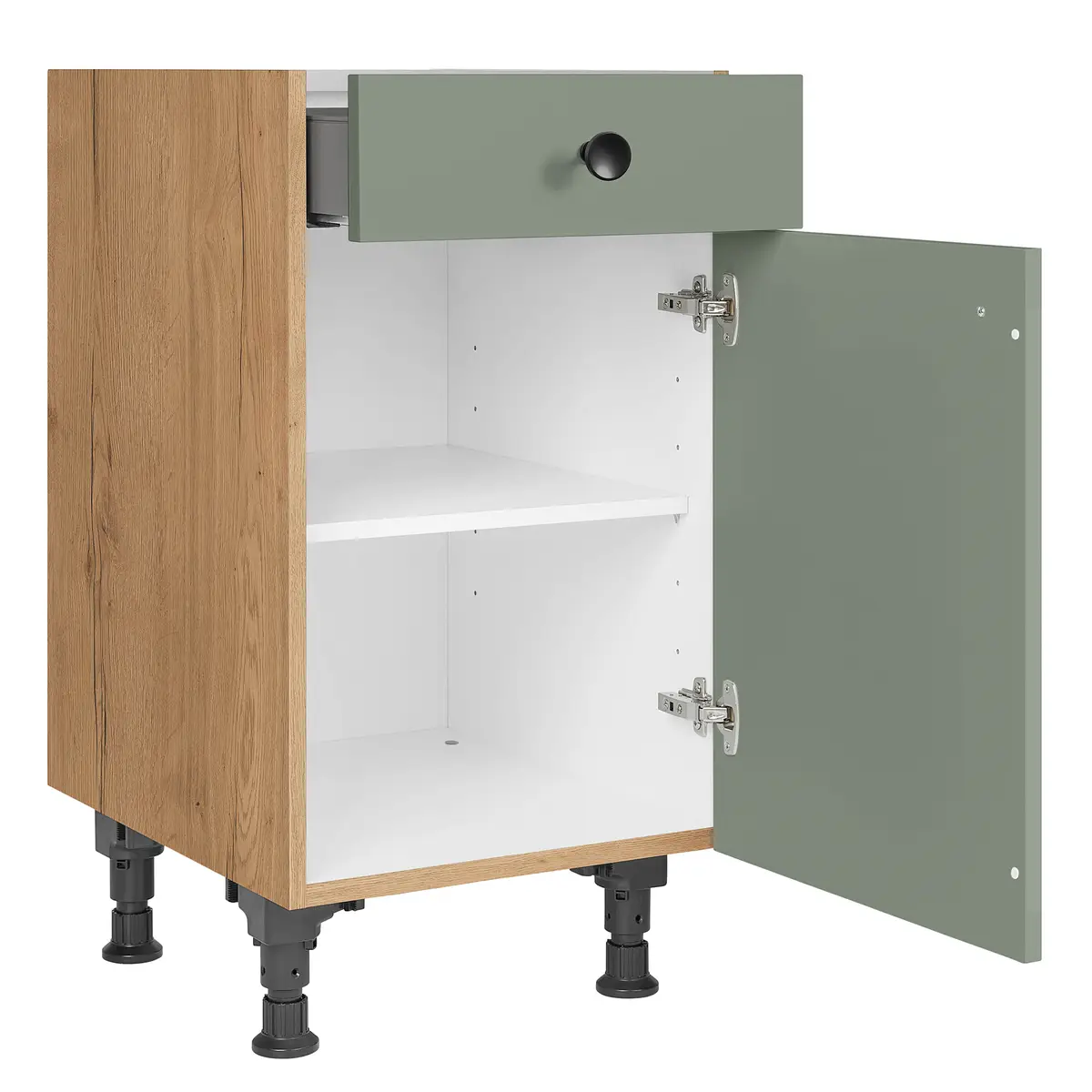 Unterschrank Cascada mit Tür 45cm Türanschlag rechts | Grün