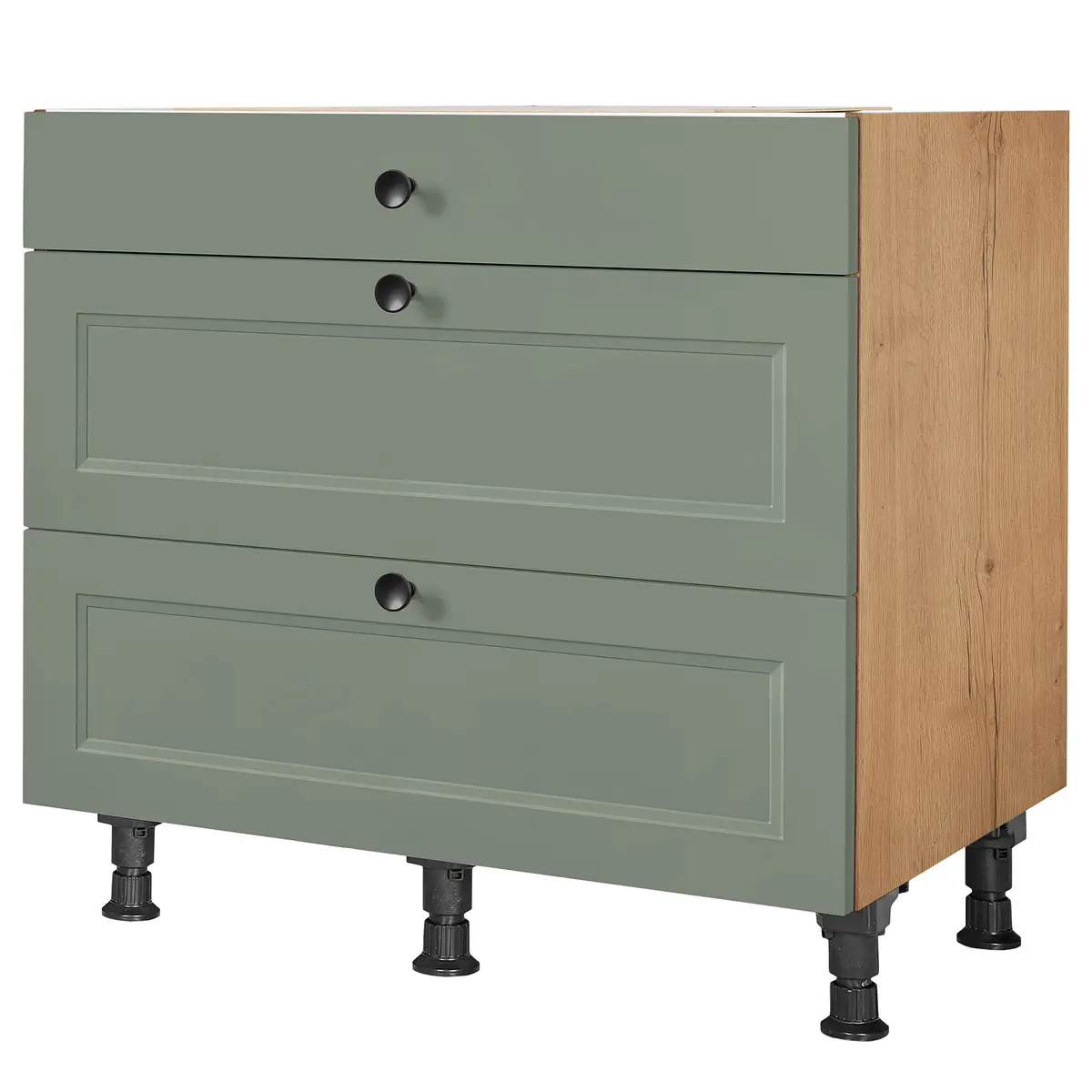 Unterschrank Cascada mit Schubladen 90cm Grün | Grün