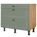 Unterschrank Cascada mit Schubladen 90cm Grün | Grün