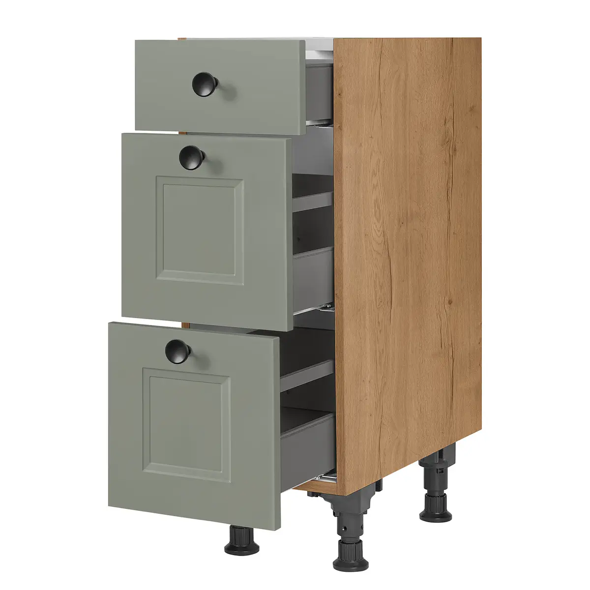 Unterschrank Cascada mit Schubladen 30cm Grün/Mintgrün | Grün