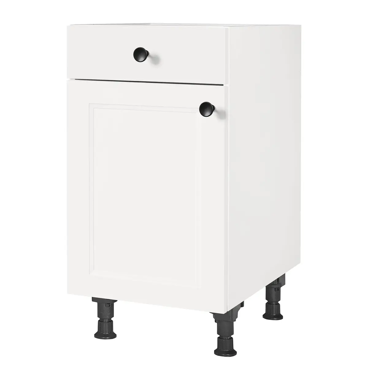 Unterschrank Cascada mit Tür 45cm Türanschlag links Weiß/Weiß
