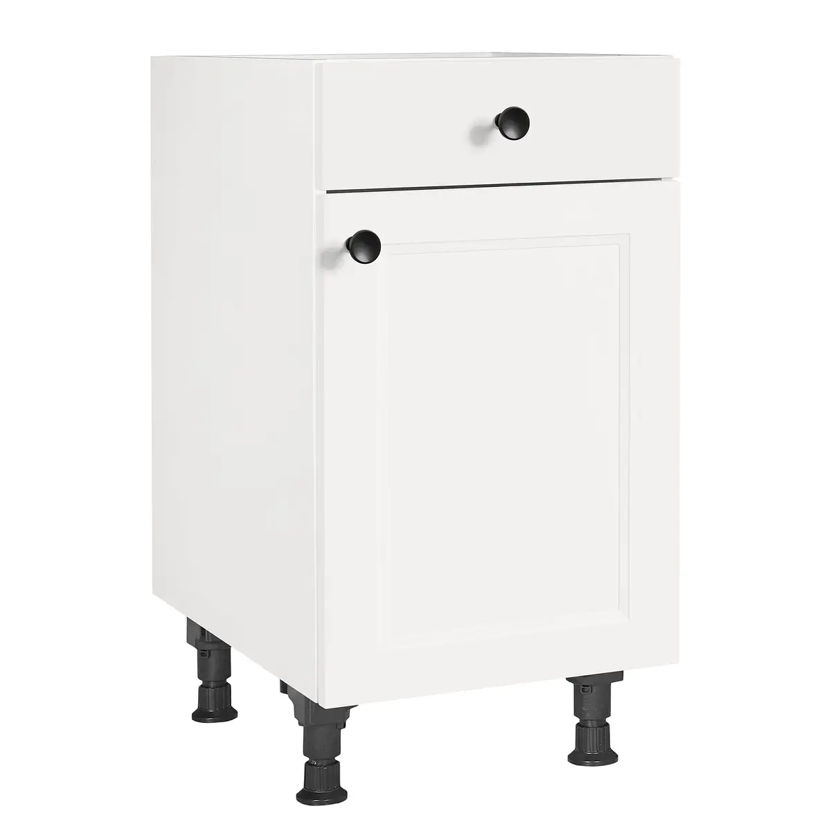 Unterschrank Cascada mit Tür 45cm Türanschlag rechts Weiß/Weiß