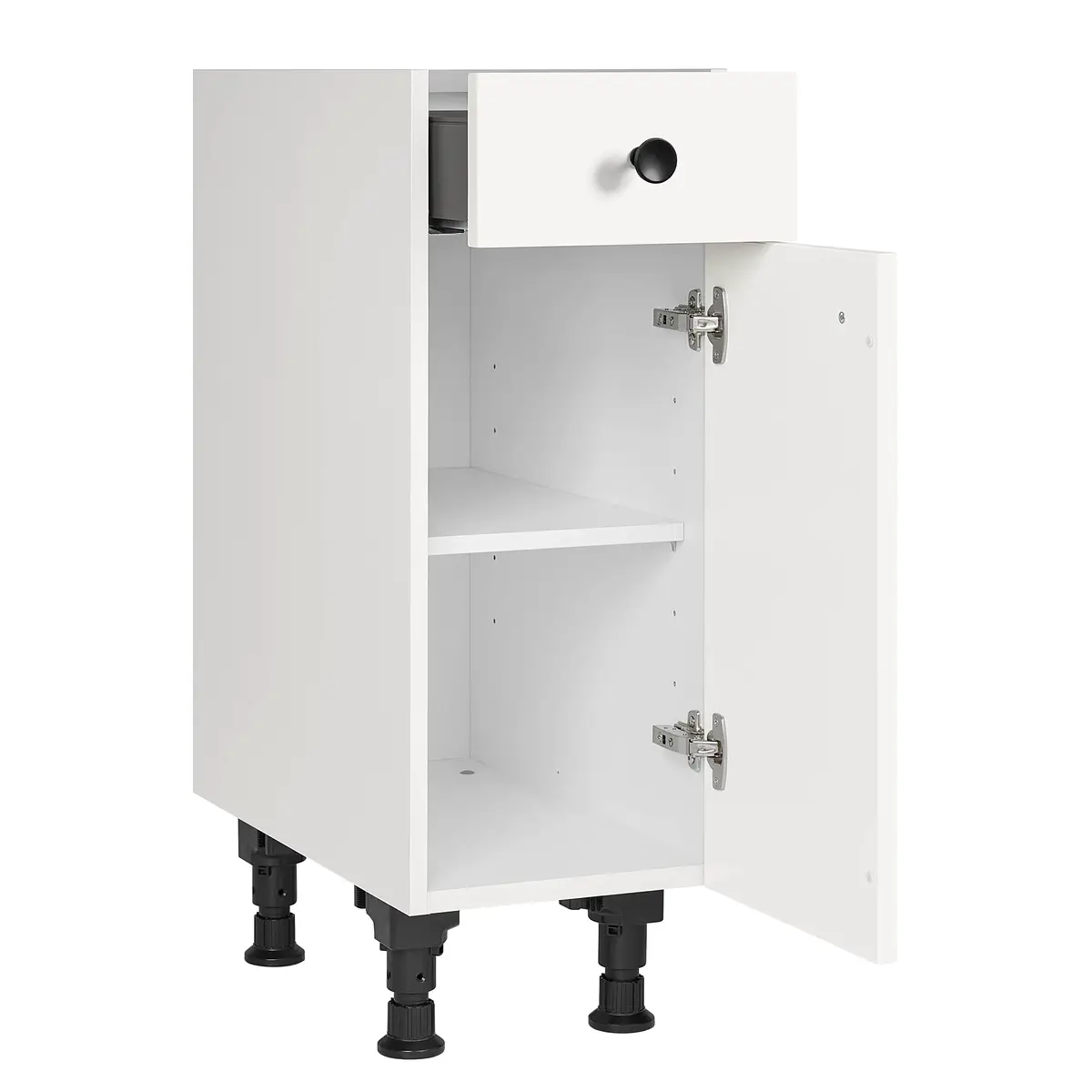 Unterschrank Cascada mit Tür 30cm Türanschlag rechts Weiß/Weiß