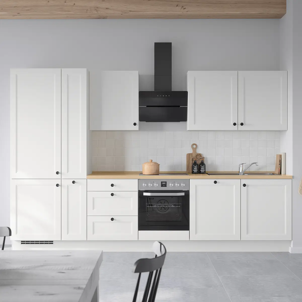 Unterschrank Cascada mit Schubladen 60cm Weiß/Weiß | Weiß