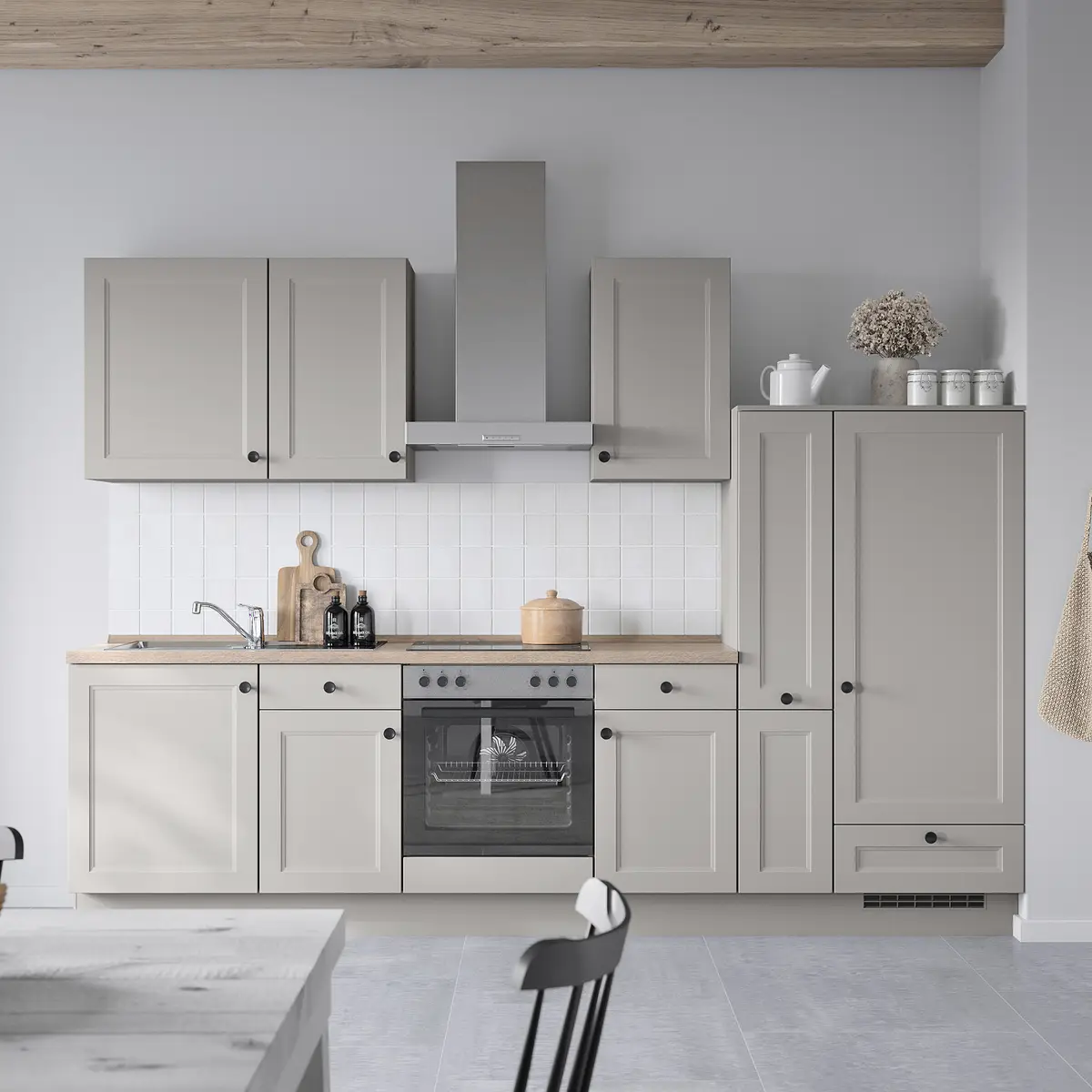 Unterschrank Cascada mit Tür 45cm Türanschlag links | Grau