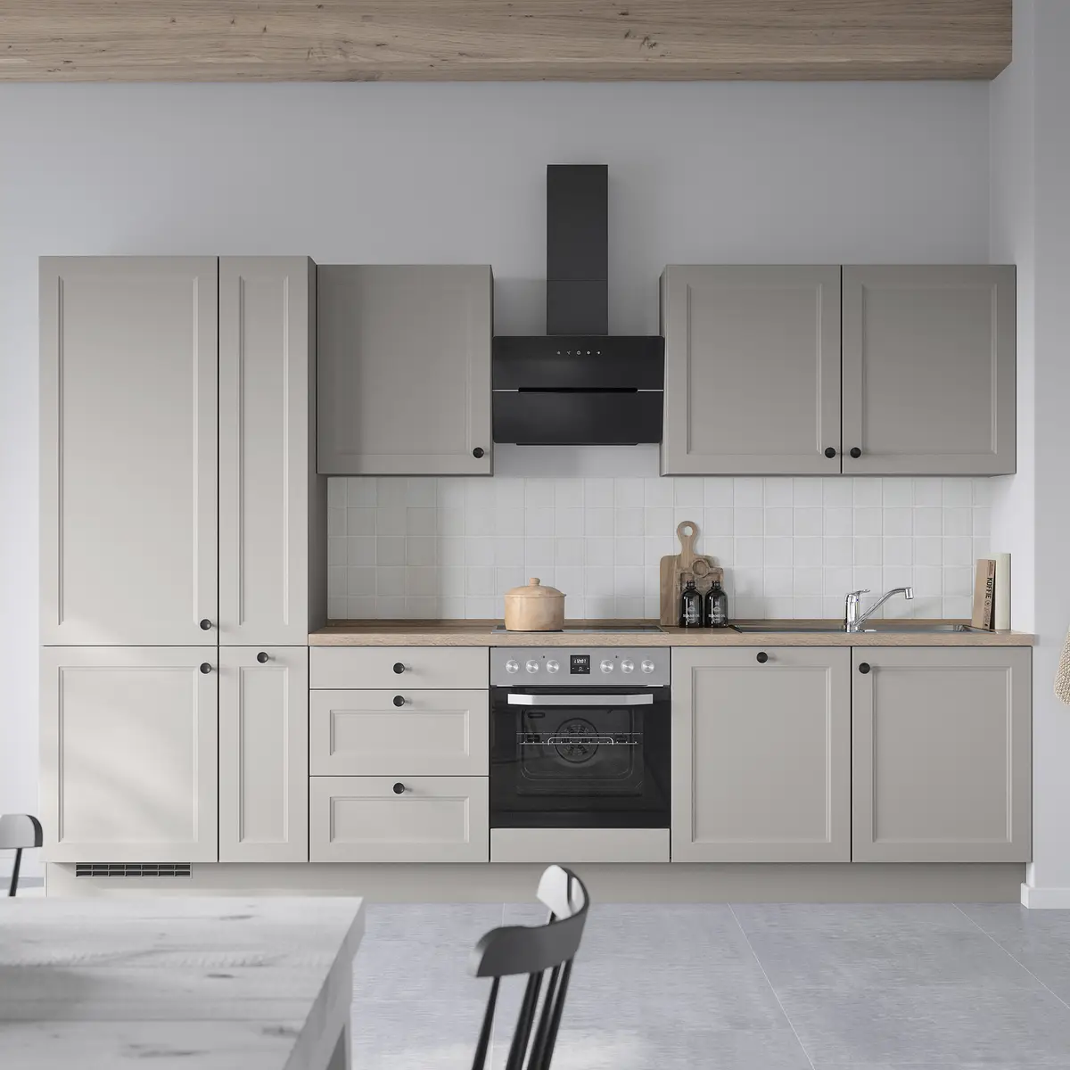 Unterschrank Cascada mit Schubladen 60cm Grau/Steingrau | Grau