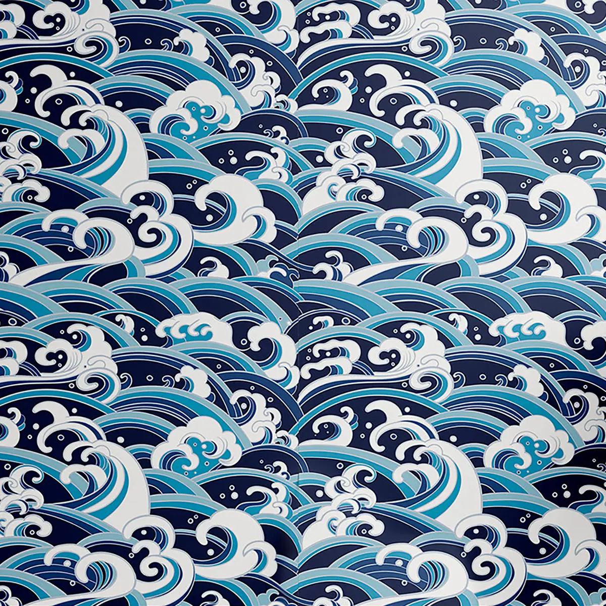 Tapete Japanese Wave 90cm | Blau
