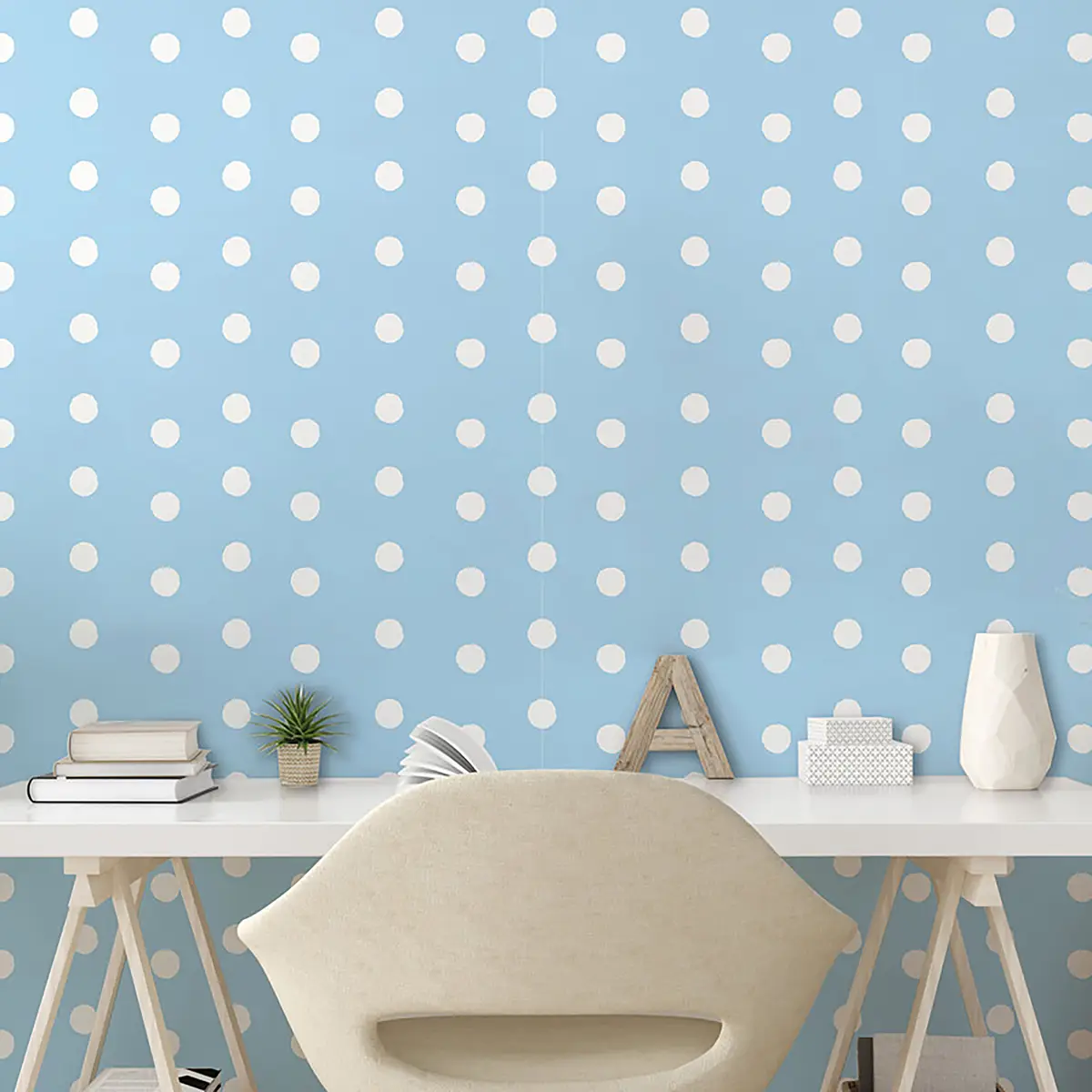 Tapete Aqua Dots 90cm | Blau