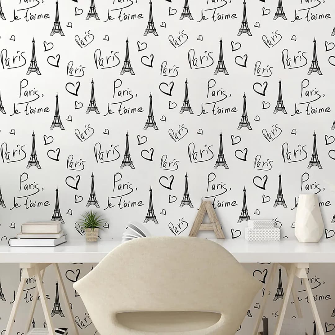 Tapete Paris Typ B 90cm | Schwarz