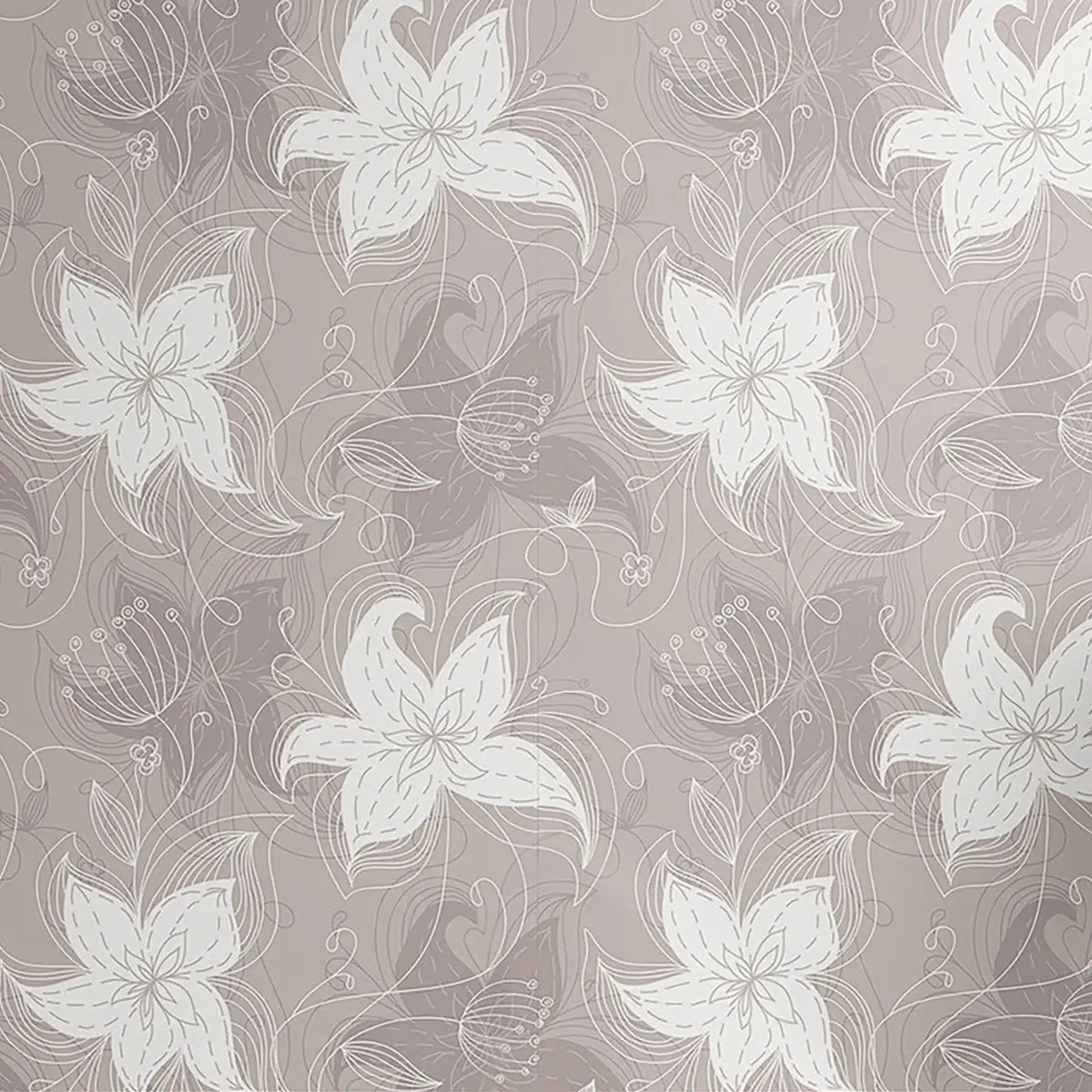 Tapete Drawing Leaf 90cm | Beige