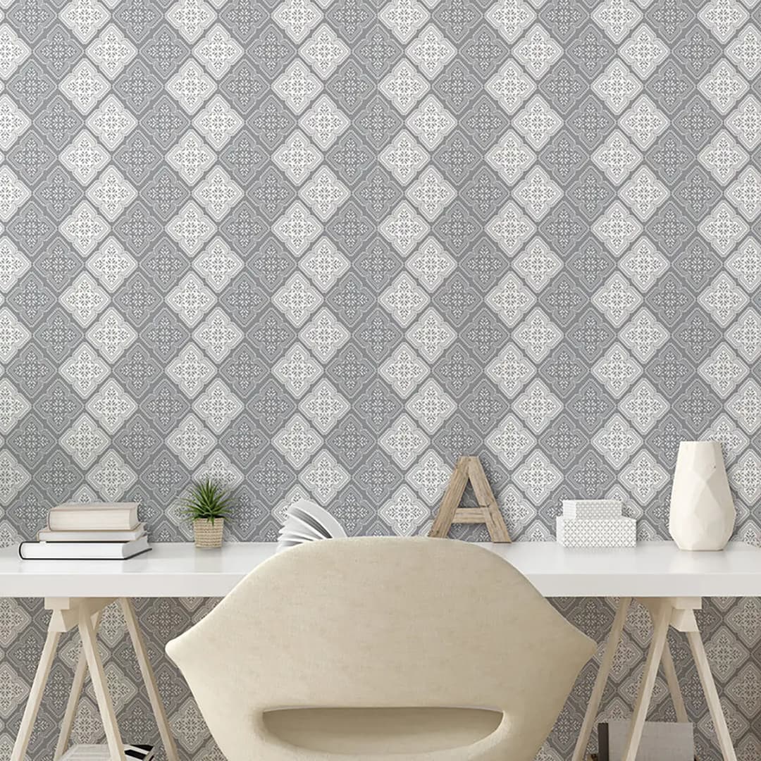 Tapete Damask 180cm | Mehrfarbig