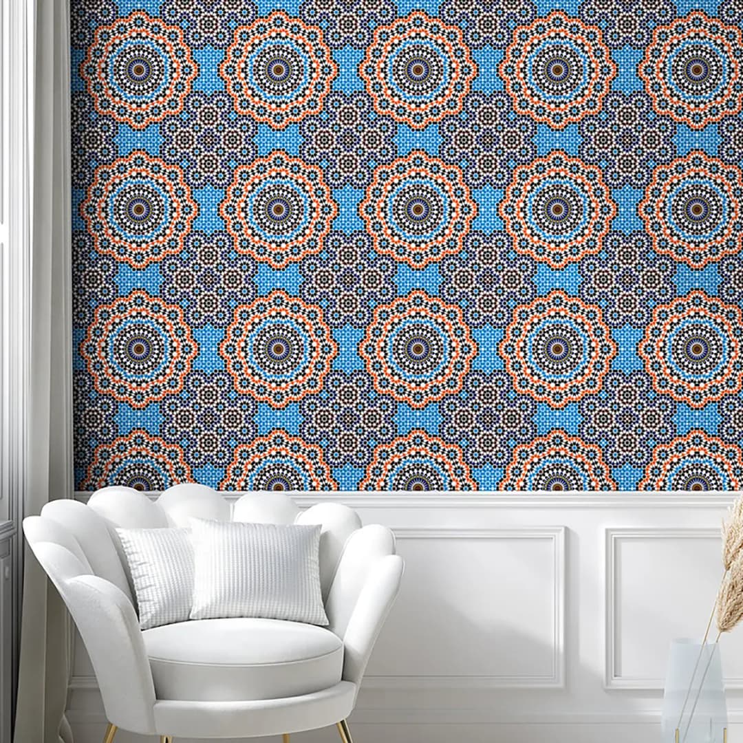 Tapete Vintage 180cm | Mehrfarbig