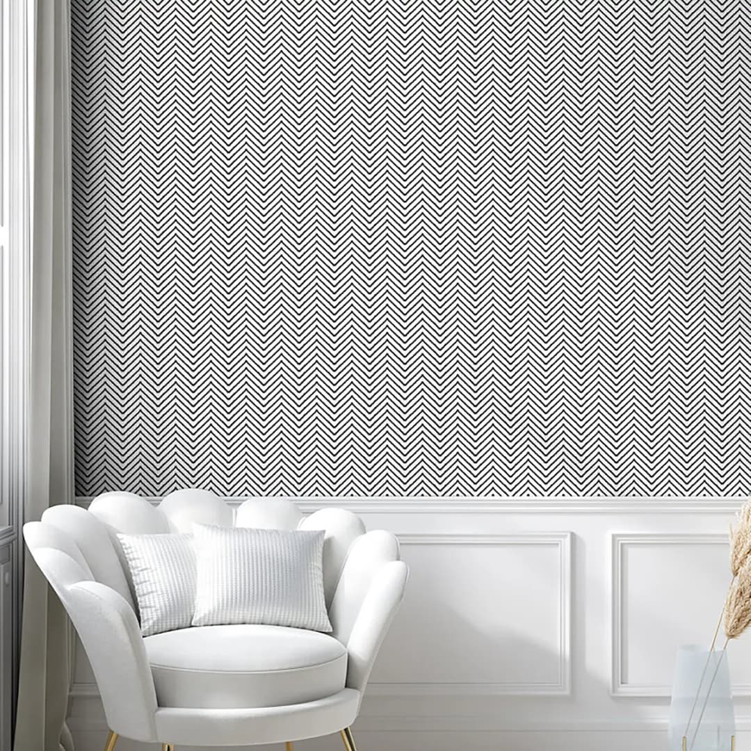 Tapete New Modern | Weiß