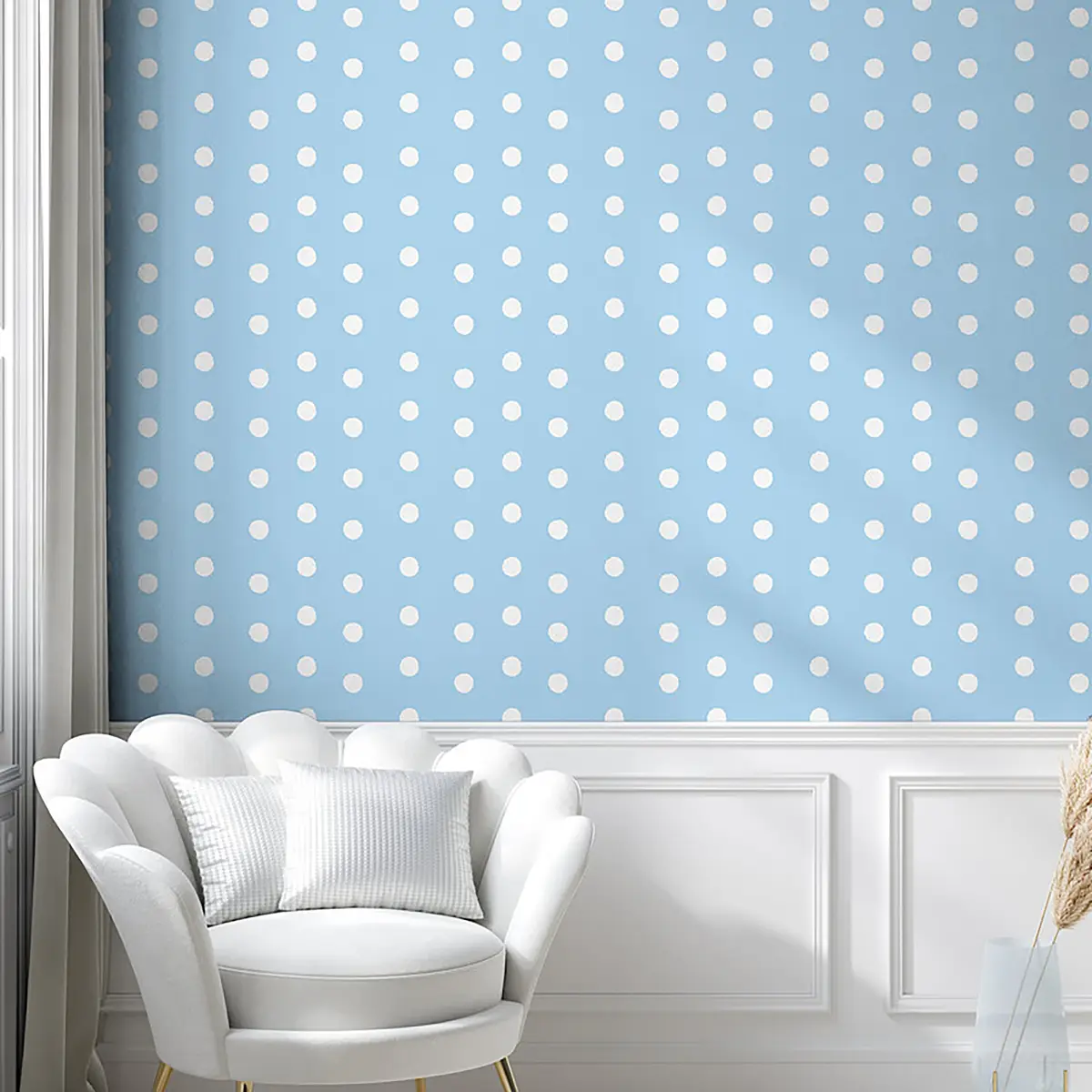 Tapete Aqua Dots | Blau