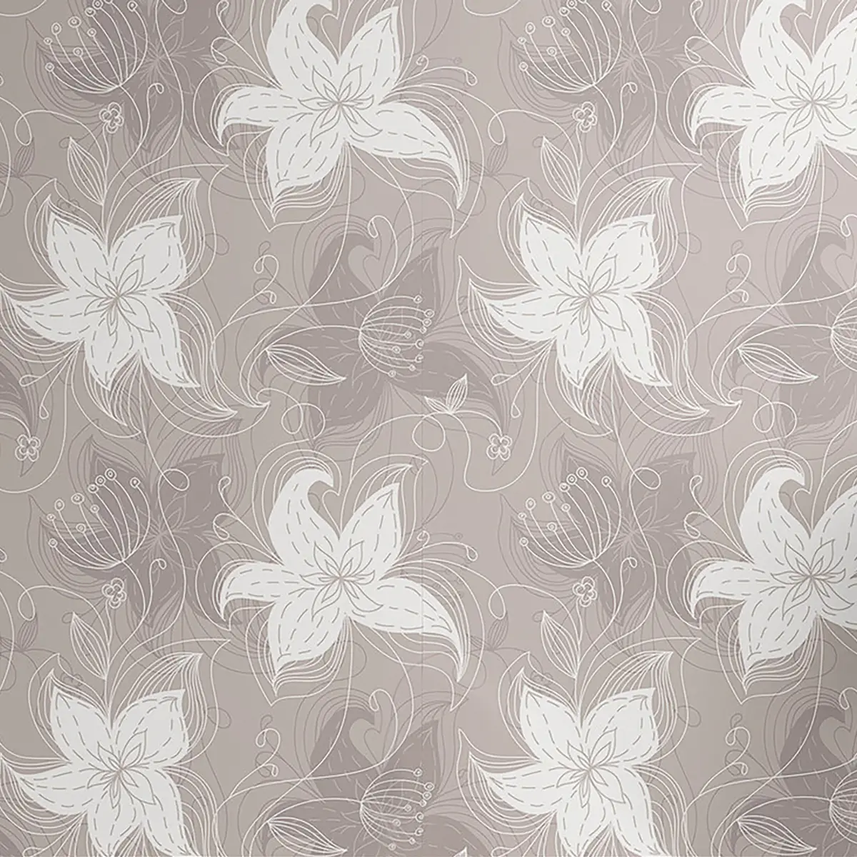 Tapete Drawing Leaf 250cm | Beige