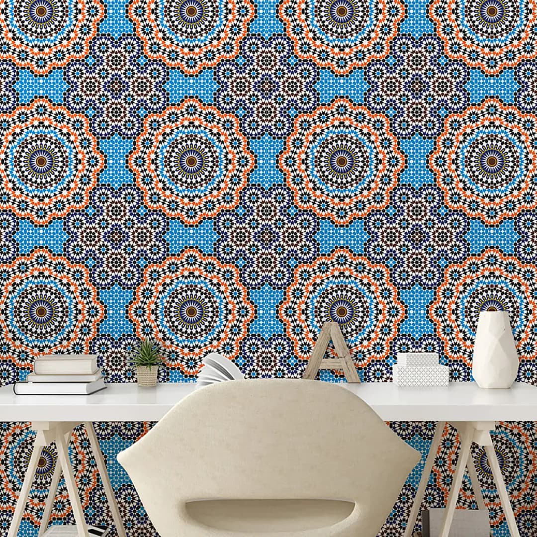 Tapete Vintage | Mehrfarbig