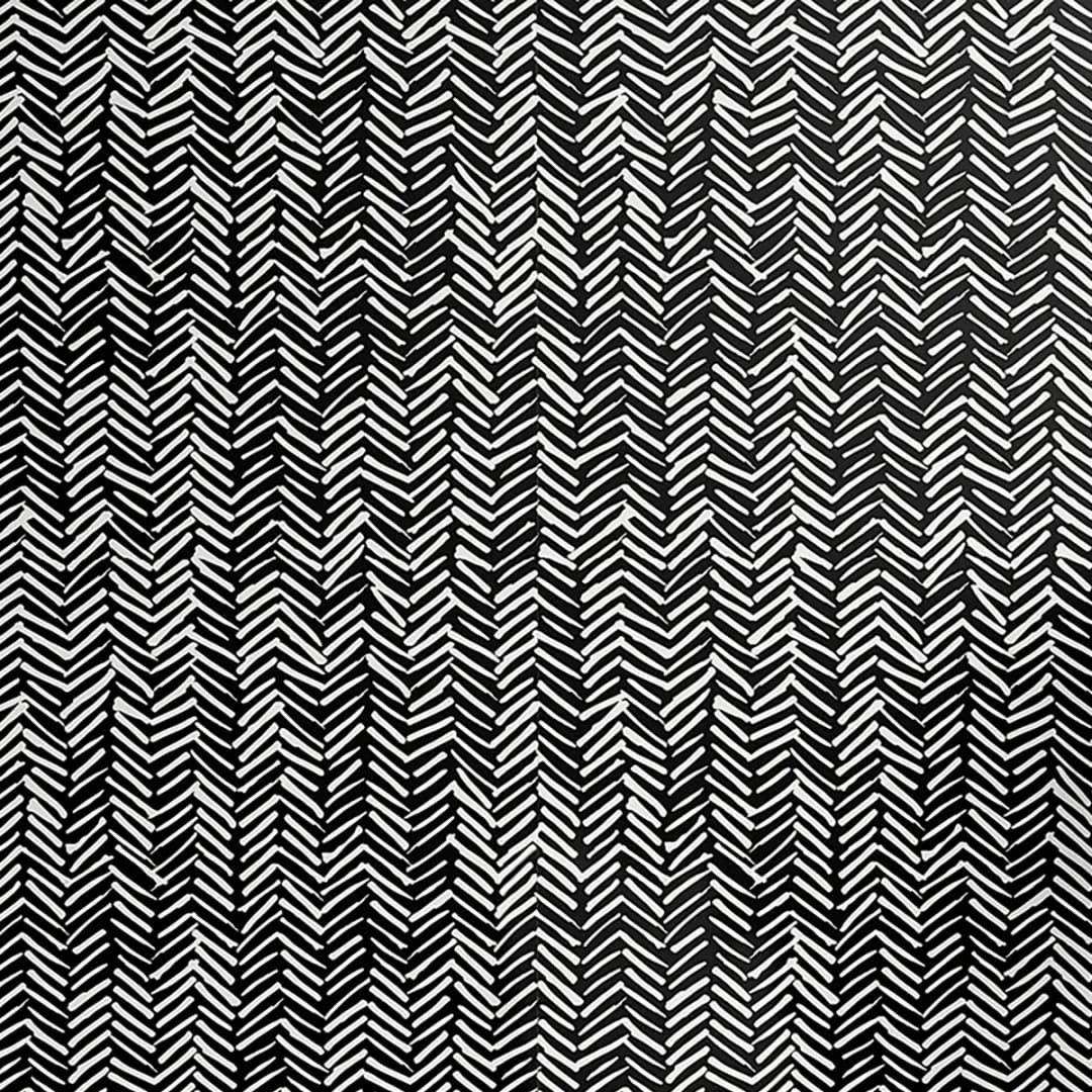 Tapete Fischgrätenmuster 250cm | Schwarz