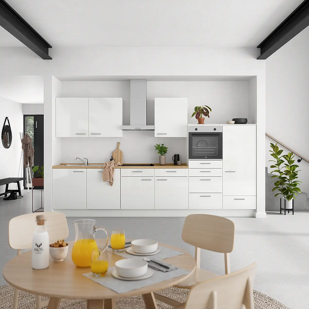 Unterschrank Flash mit Tür 60cm Türanschlag rechts | Weiß