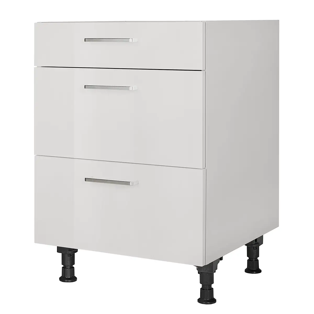 Kochfeldschrank Flash mit Schubladen 60cm Grau/Lichtgrau | Grau