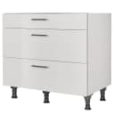 Kochfeldschrank Flash mit Schubladen 90cm Grau/Lichtgrau | Grau