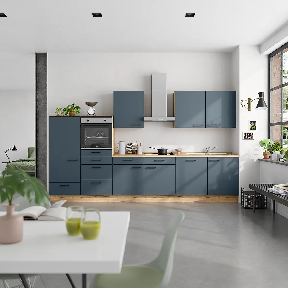 Kochfeldschrank Easytouch | Blau