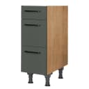 Unterschrank Easytouch mit Schubladen 30cm Grün/Dunkelgrün