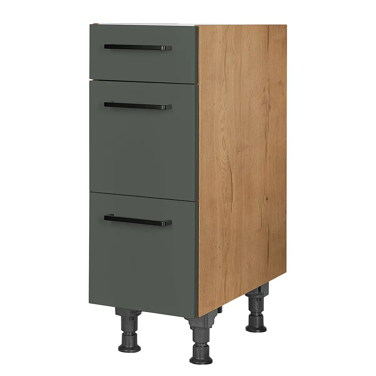 Unterschrank Easytouch mit Schubladen 30cm Grün/Dunkelgrün