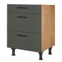 Unterschrank Easytouch mit Schubladen 60cm Grün/Dunkelgrün