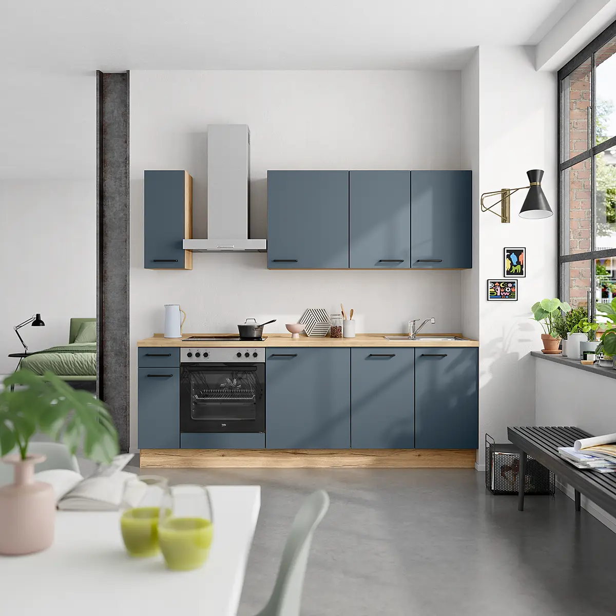 Spülenschrank Easytouch | Blau