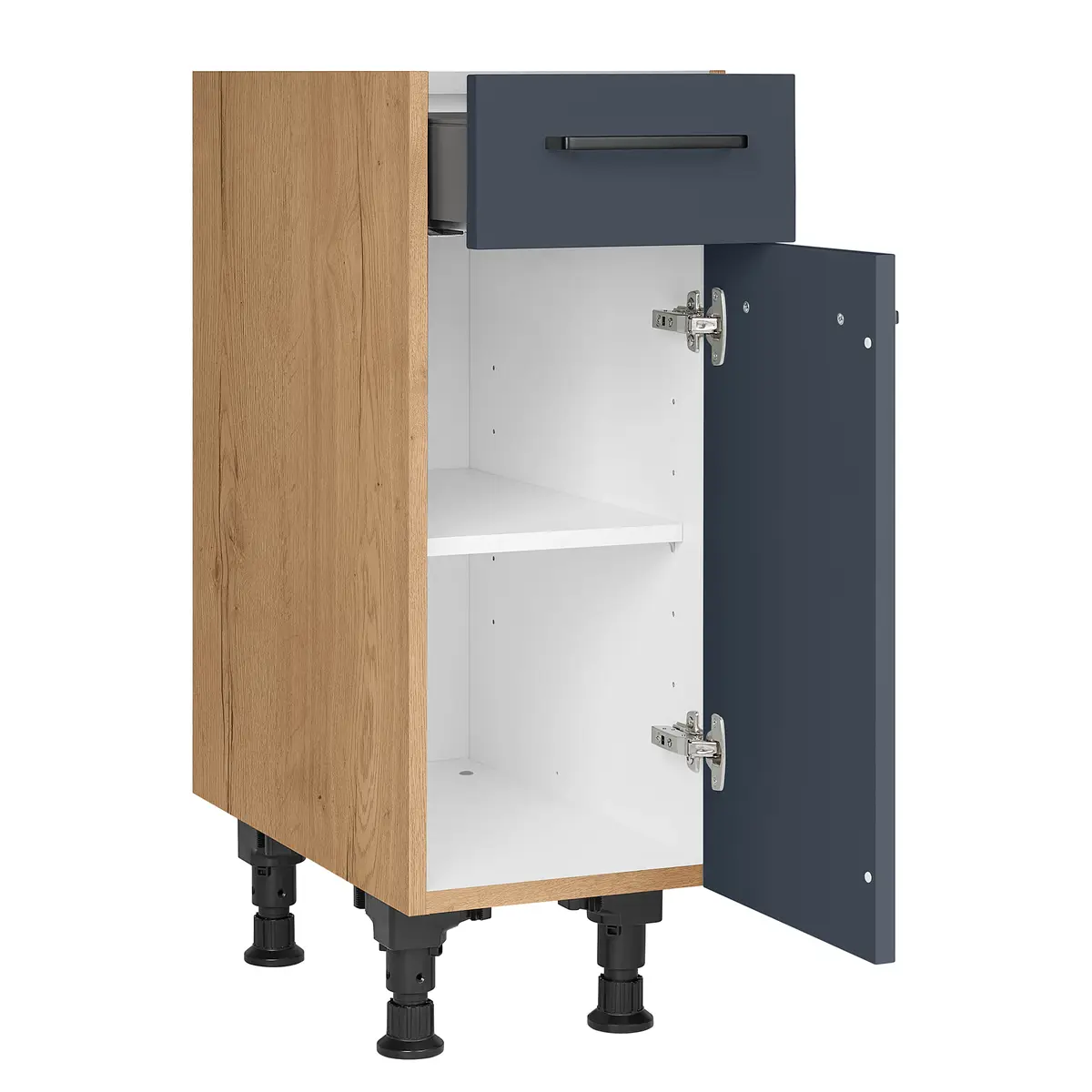 Unterschrank Easytouch mit Tür 30cm Türanschlag rechts | Blau