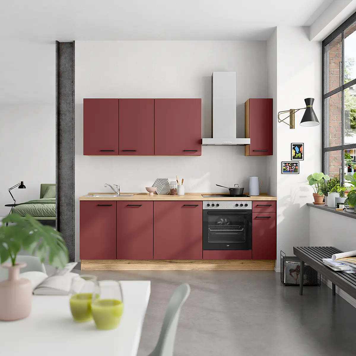 Spülenschrank Easytouch | Rot