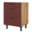 Unterschrank Easytouch mit Schubladen 60cm Rot/Dunkelrot | Rot