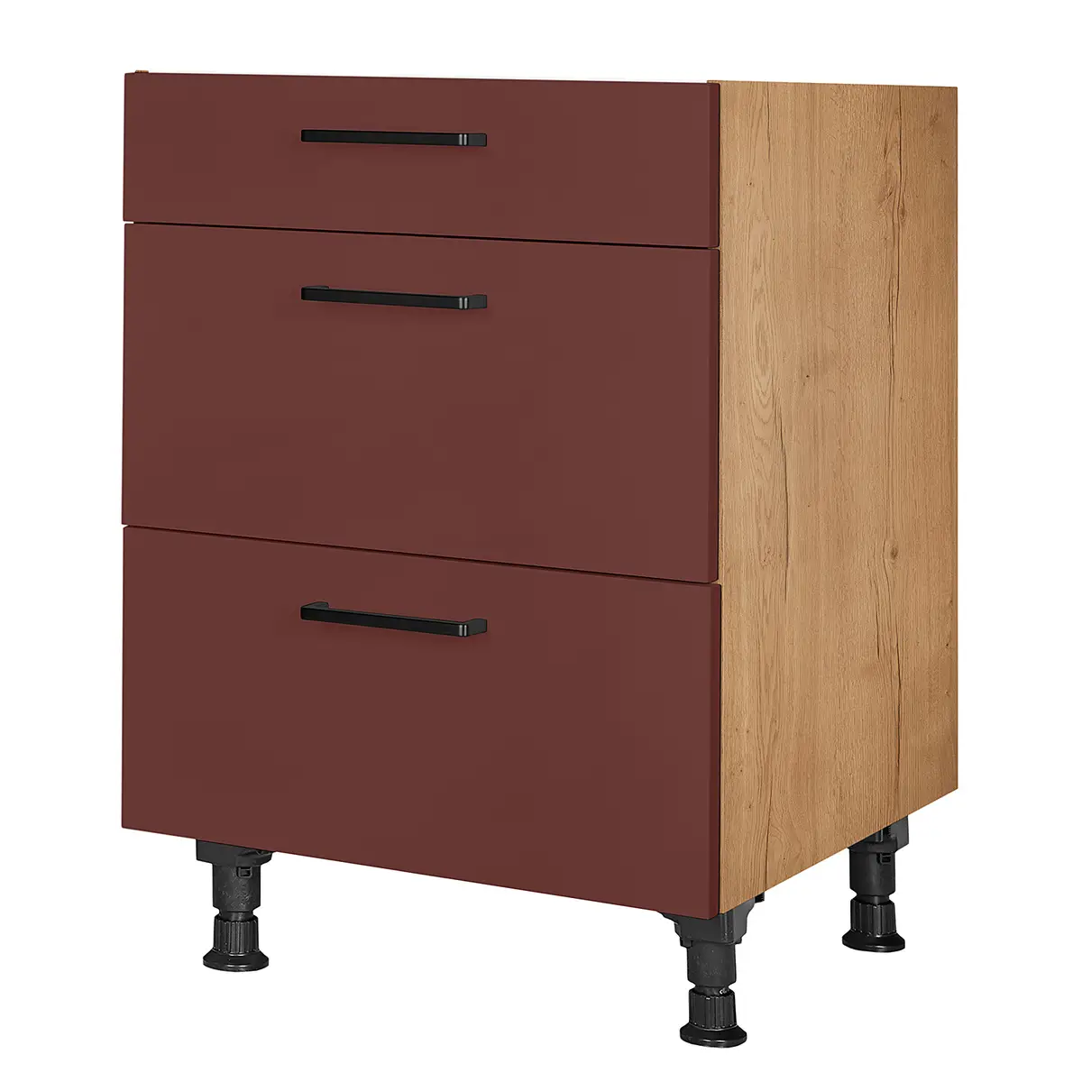 Unterschrank Easytouch mit Schubladen 60cm Rot/Dunkelrot | Rot