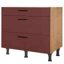 Unterschrank Easytouch mit Schubladen 90cm Rot/Dunkelrot | Rot