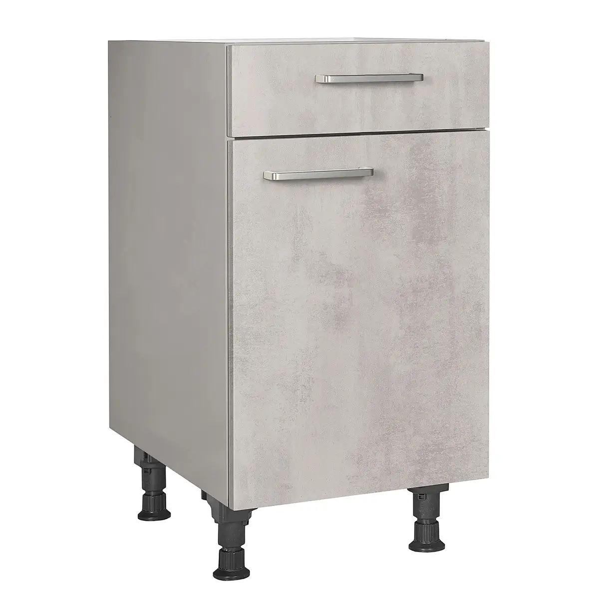 Unterschrank Riva mit Tür 45cm Türanschlag rechts Grau/Beton