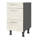 Unterschrank Riva mit Schubladen 45cm Weiß/Weißbeton Dekor