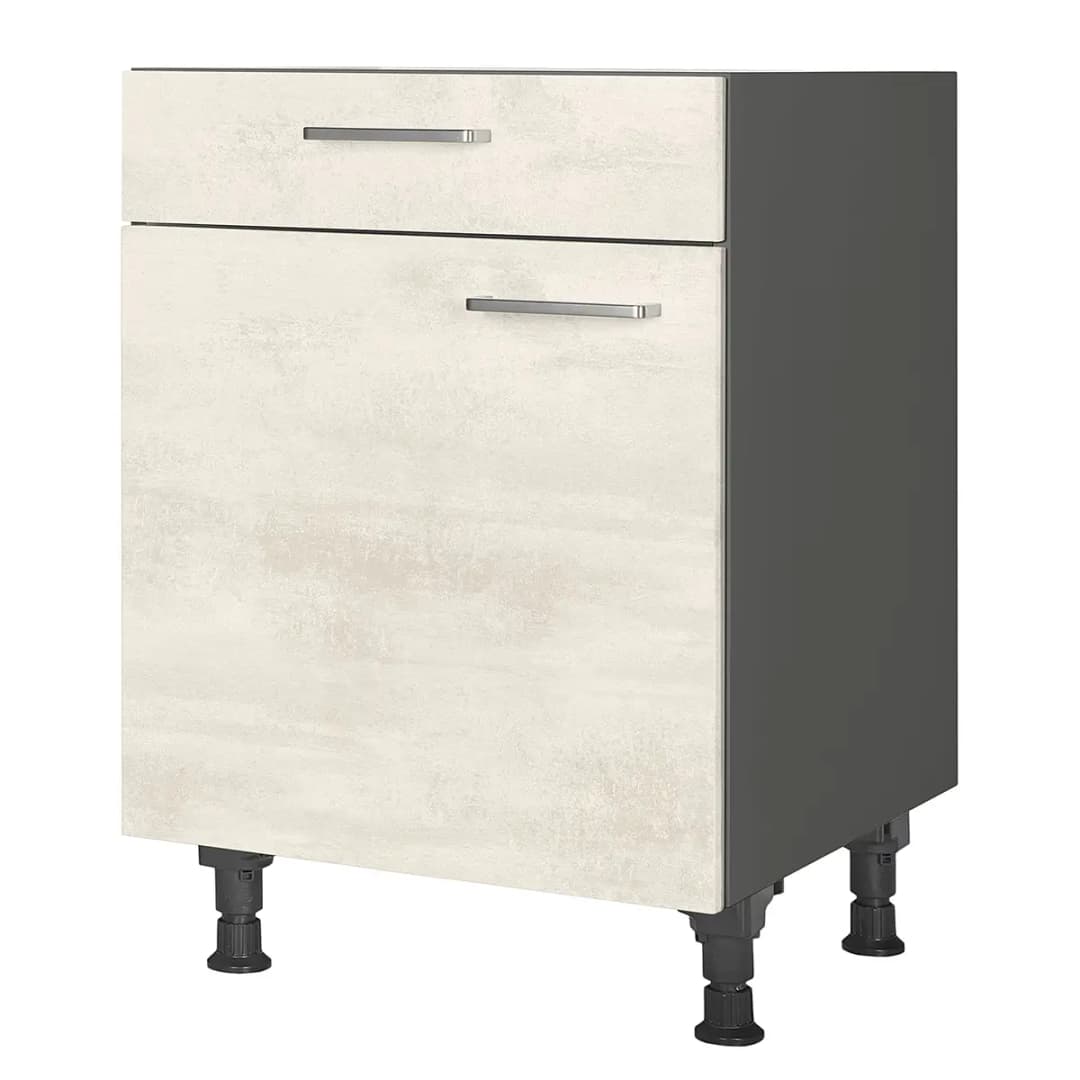 Unterschrank Riva mit Tür 60cm Türanschlag links | Weiß