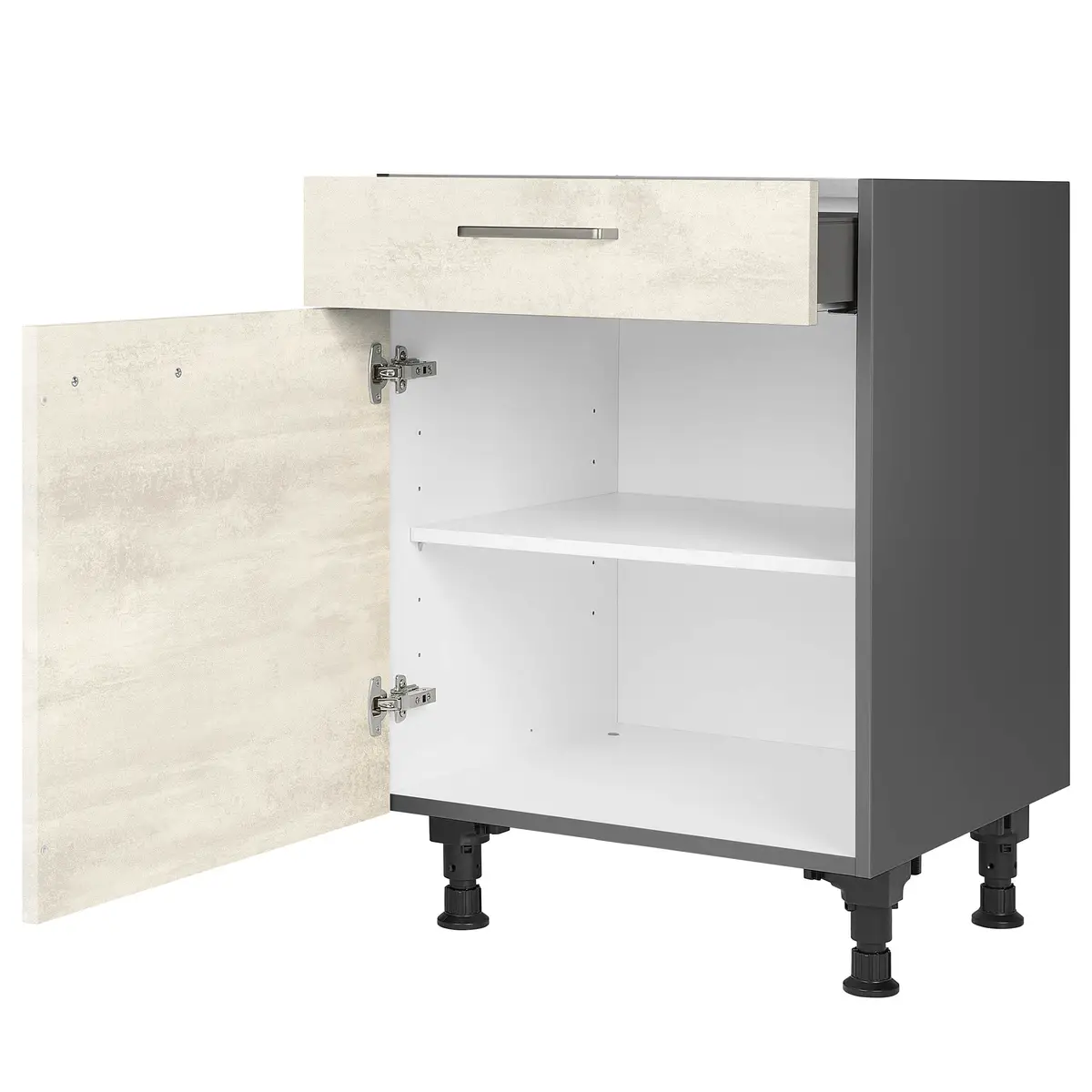 Unterschrank Riva mit Tür 60cm Türanschlag links | Weiß