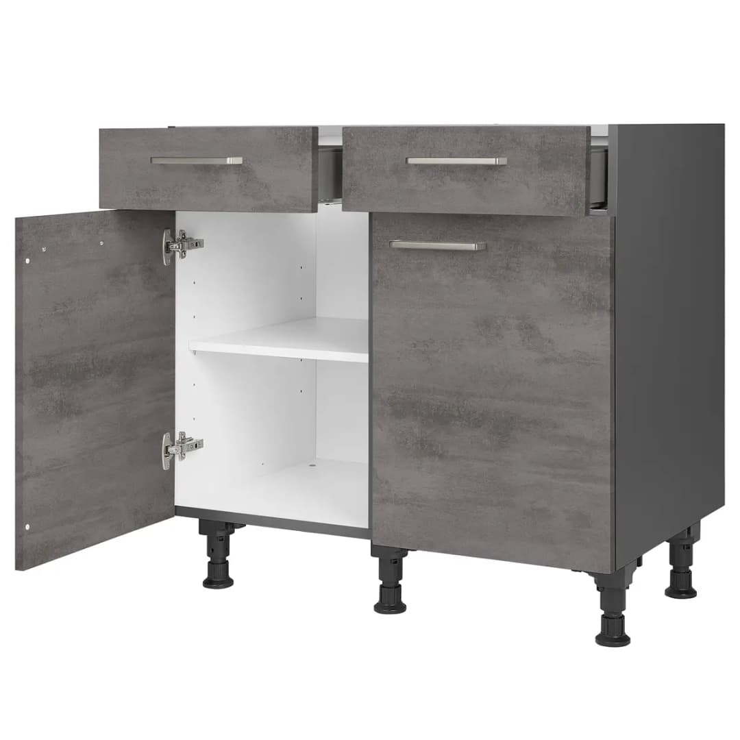 Unterschrank Riva mit Tür 90cm | Grau