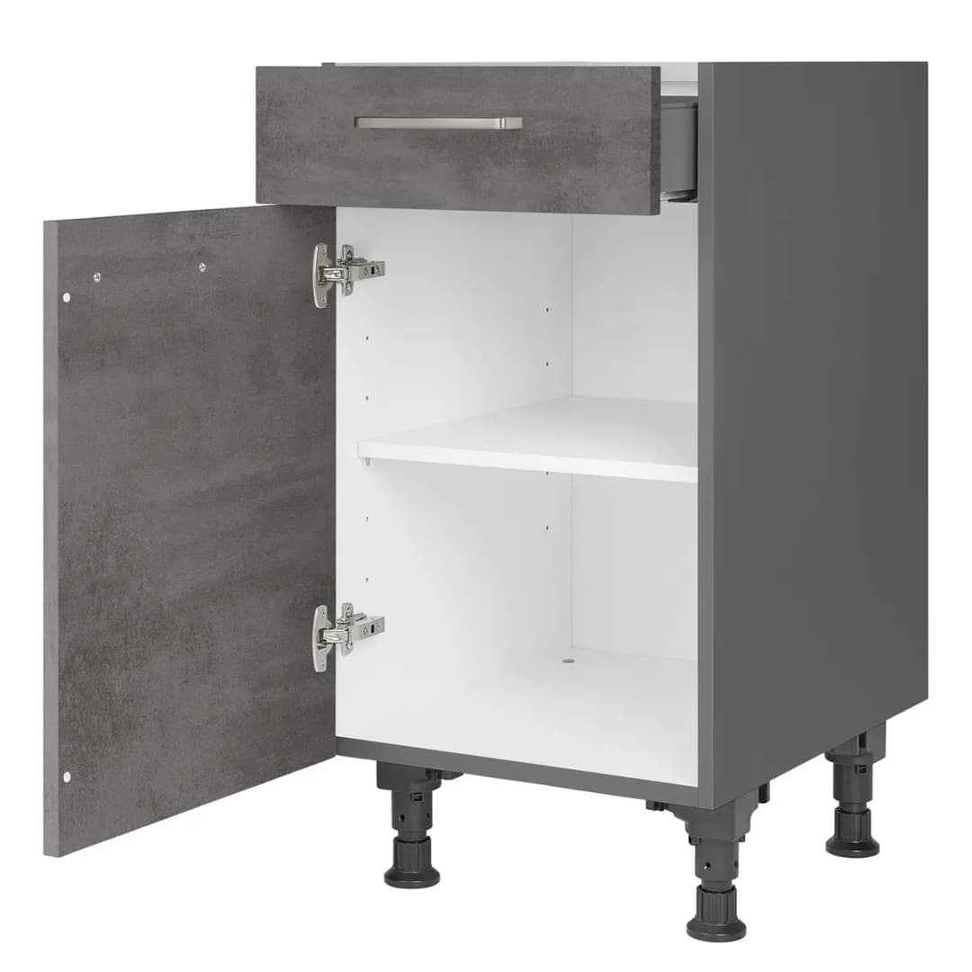 Unterschrank Riva mit Tür 45cm Türanschlag links | Grau