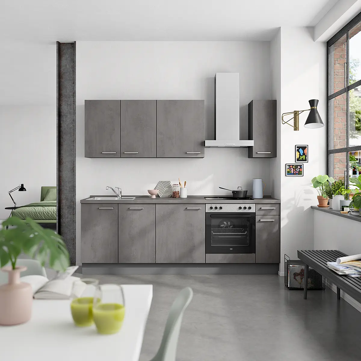 Spülenschrank Riva | Grau