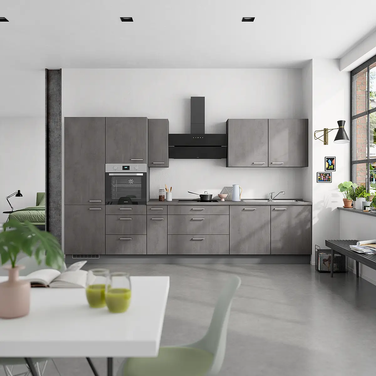 Ofenschrank Riva | Grau