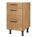Unterschrank Structura mit Schubladen 45cm Braun/Eiche Dekor