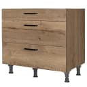 Kochfeldschrank Structura mit Schubladen 90cm Braun/Eiche